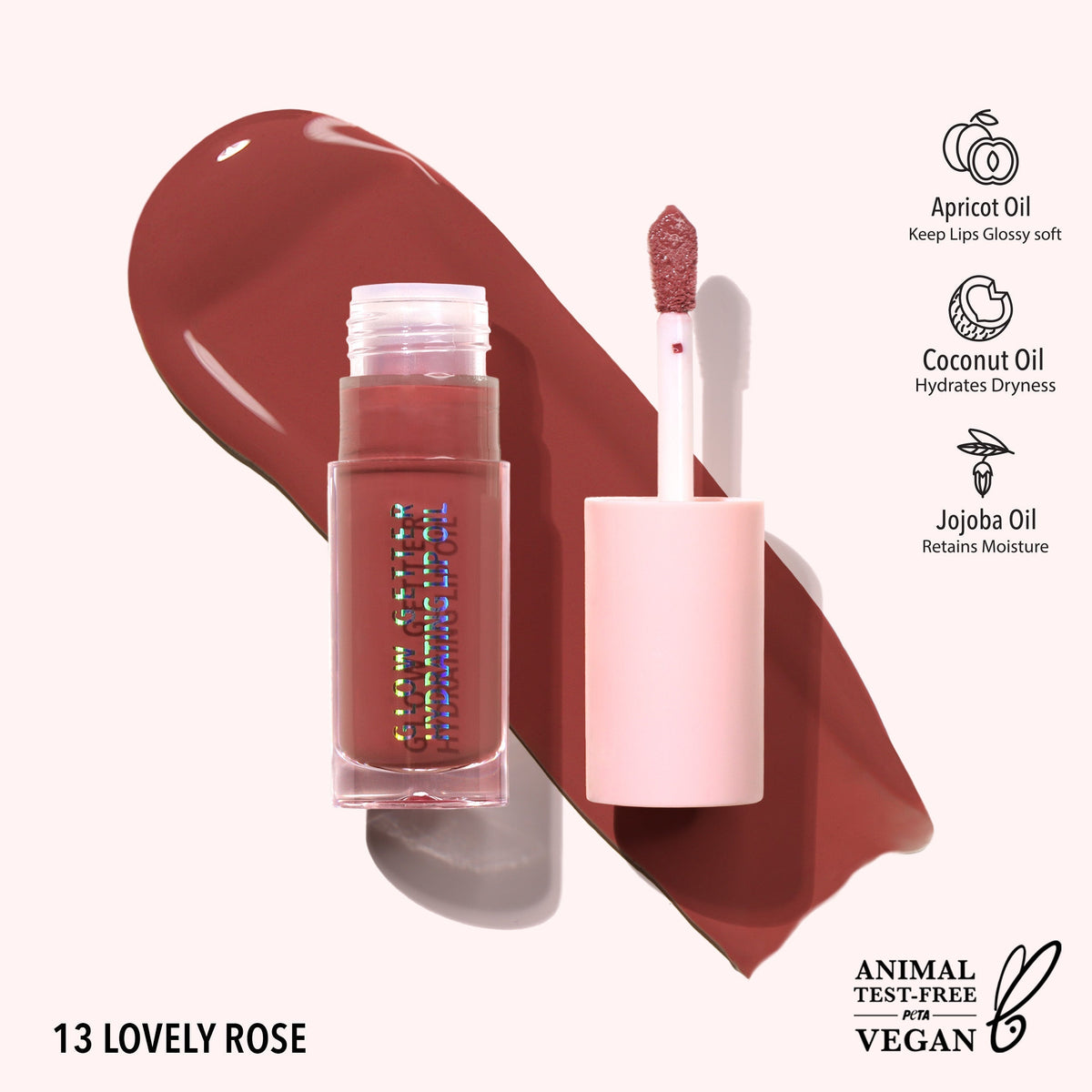 Glow Getter Hydrating Lip Oil 013 Lovely Rose 1