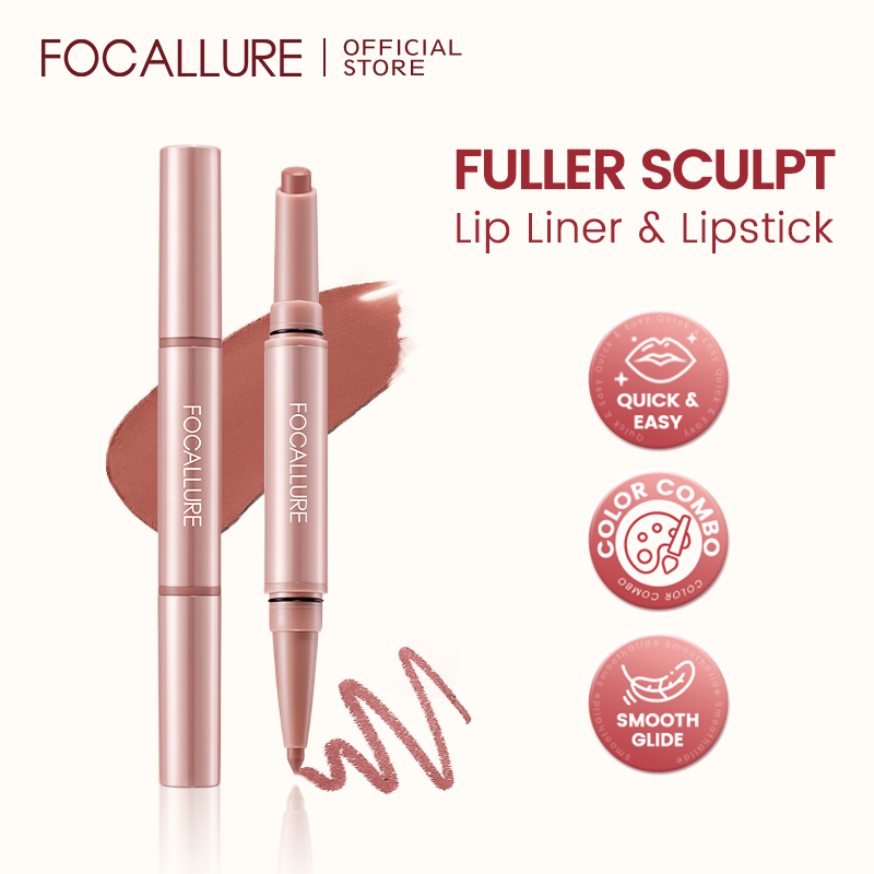 Dúo de Labial y Delineador 2-en-1 Focallure Fuller Sculpt 5