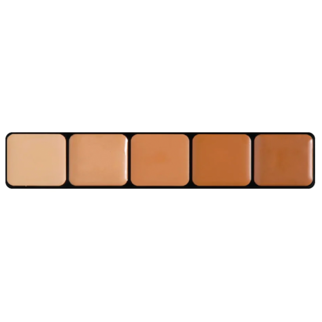 Paleta de 5 tonos de Bases de Maquillaje Ultra HD GLAMOUR CREME TONOS FRÍOS - Graftobian - The Make Up Center