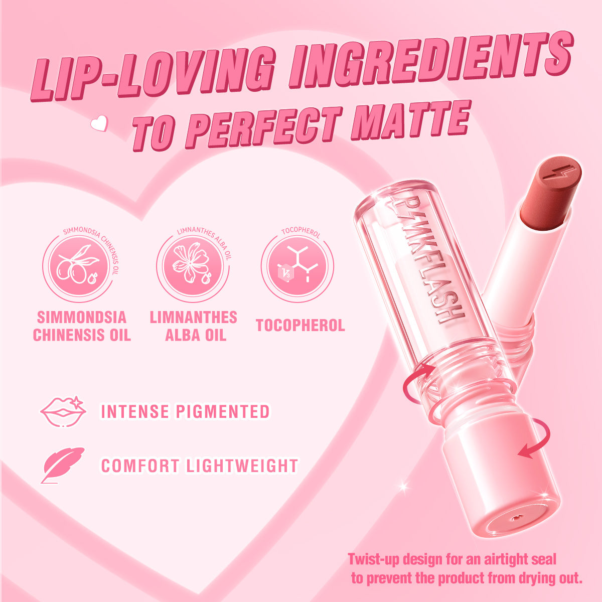 Labial en Barra Mate 3
