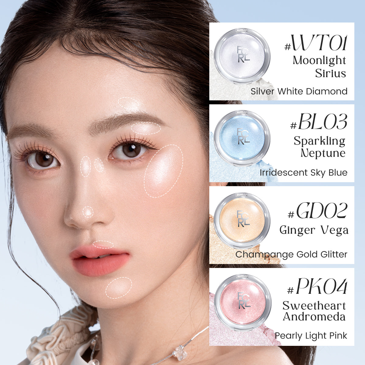 Iluminador Compacto Focallure High-Shine 6