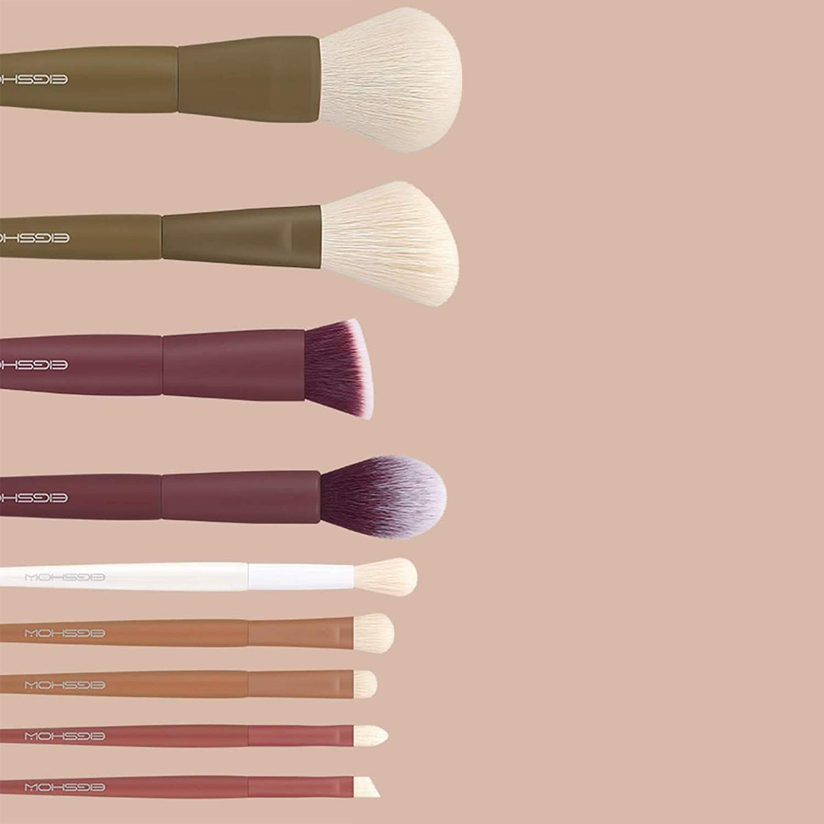 Colourful Series Makeup Brush Kit 9 pcs 3