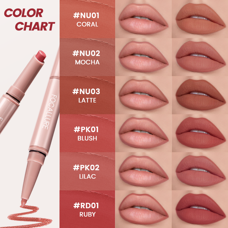 Focallure 2-in-1 Lip Liner & Lipstick 3