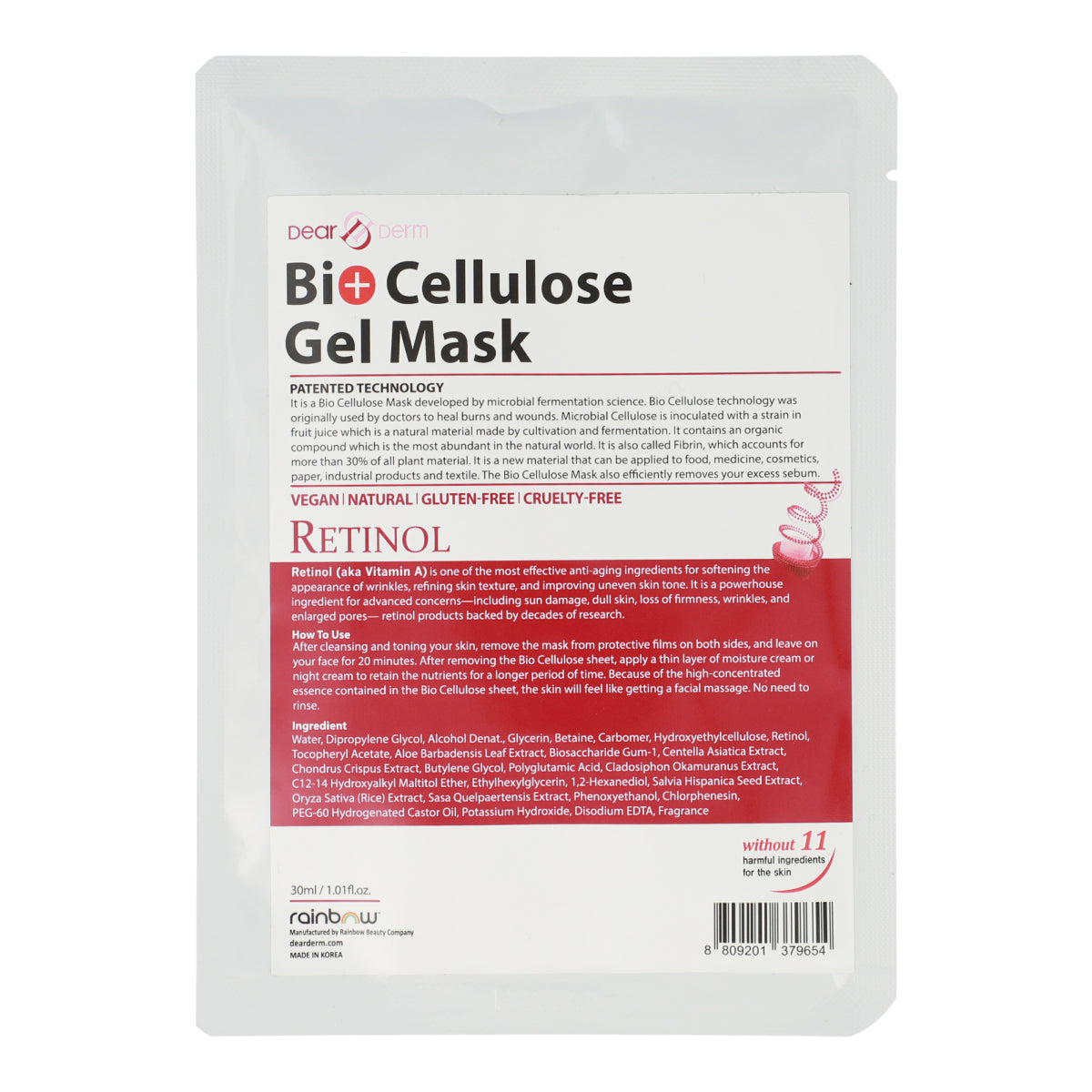 Bio Cellulose Gel Mask Retinol 1