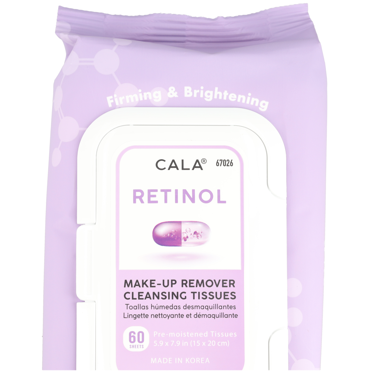 Makeup Remover Cleansing Tissues: Retinol (60 sheets) 1