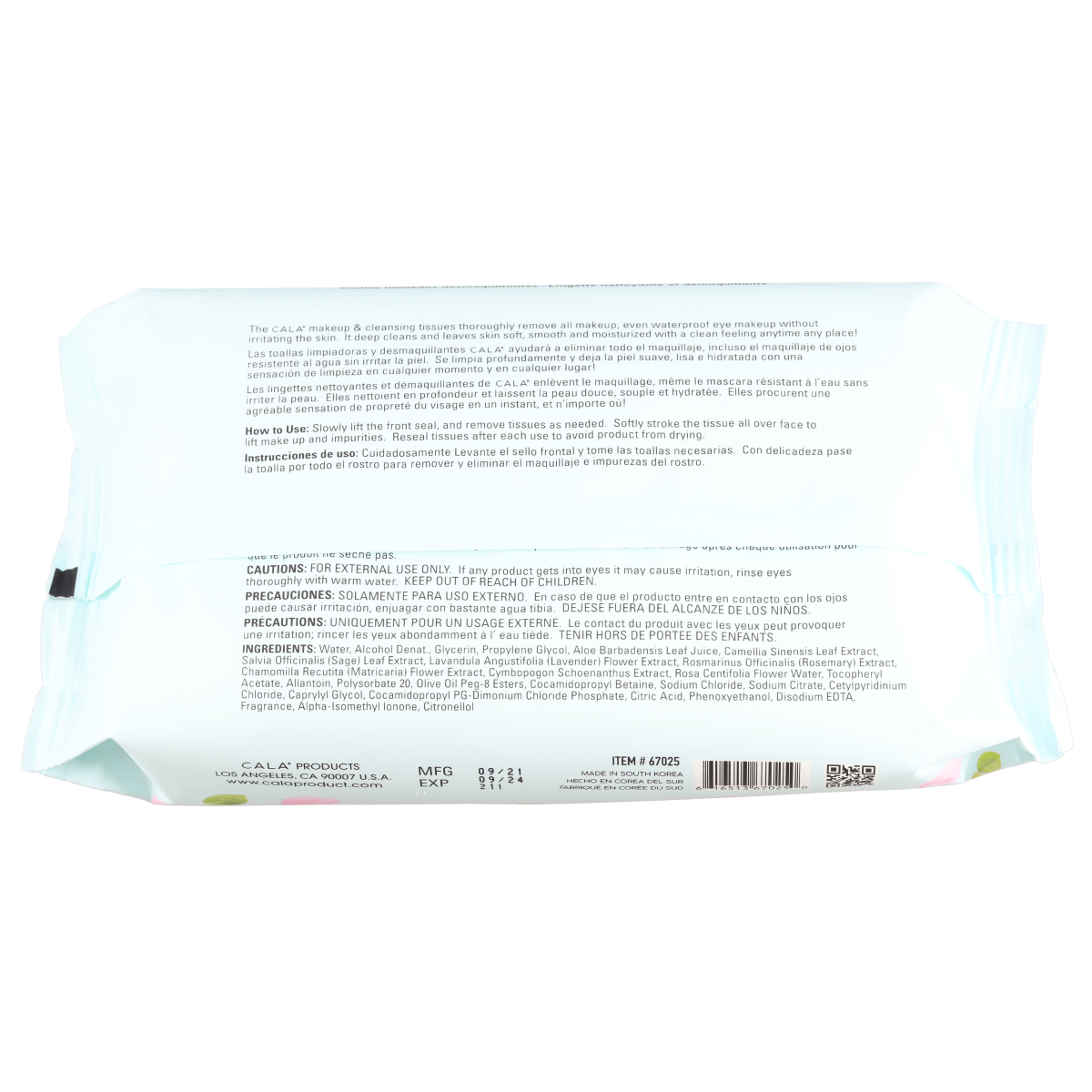 Makeup Remover Cleansing Tissues: Rosewater (60 sheets) 2