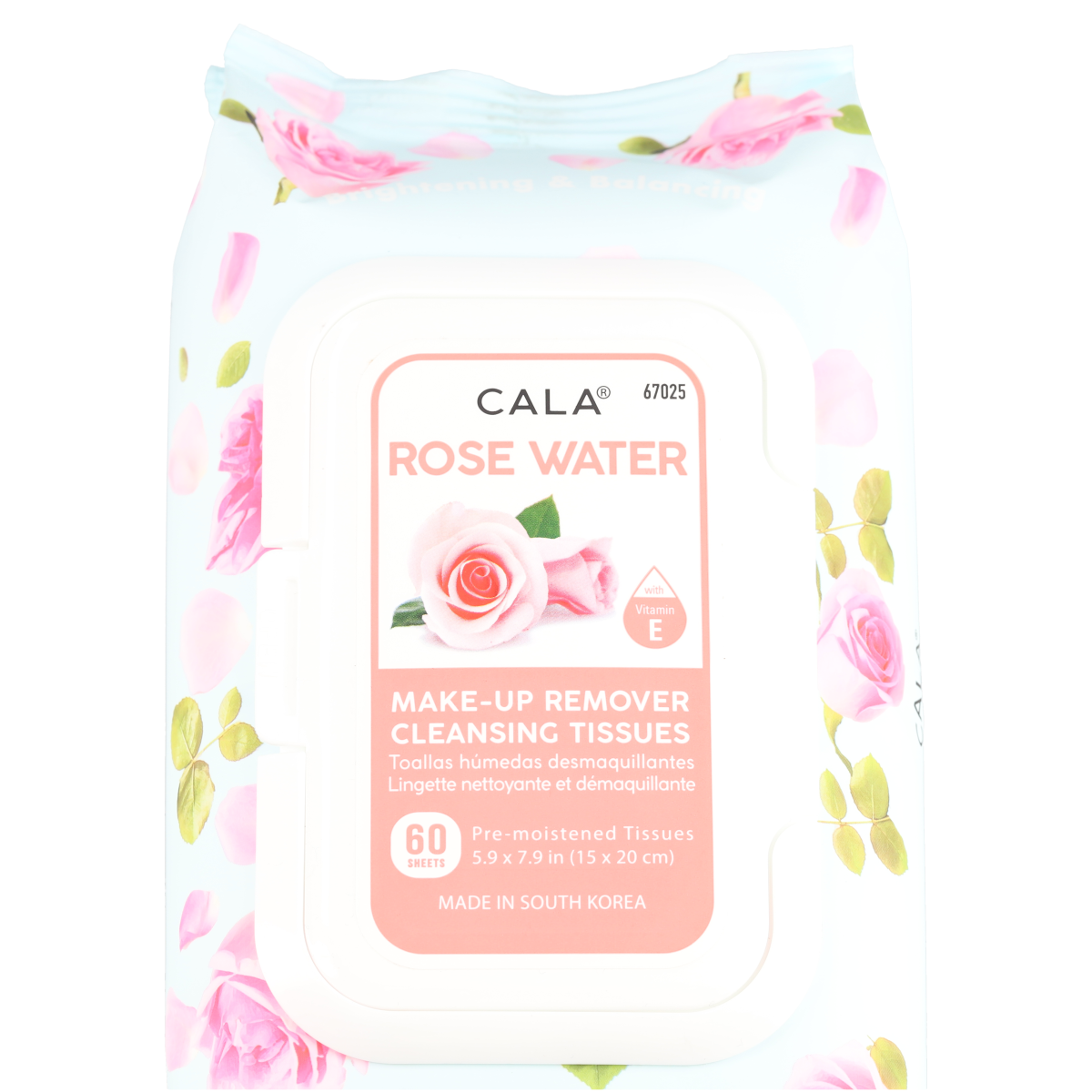 Makeup Remover Cleansing Tissues: Rosewater (60 sheets) 1