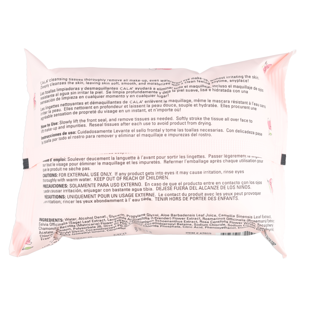 Makeup Remover Cleansing Tissues: Rosewater (30 sheets) 2