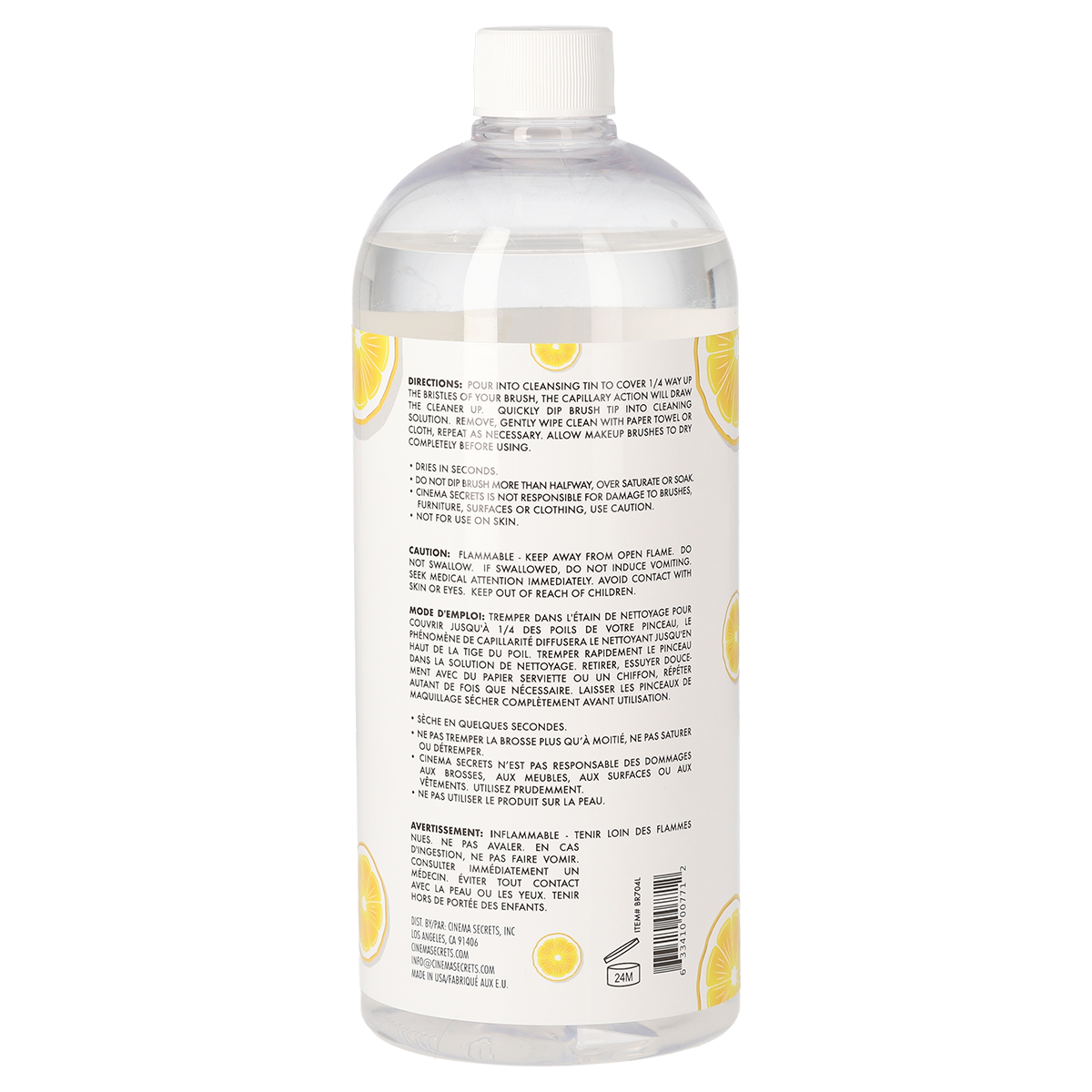 Lemon Makeup Brush Cleaner 32 Oz - cinema secrets - nuestro secreto