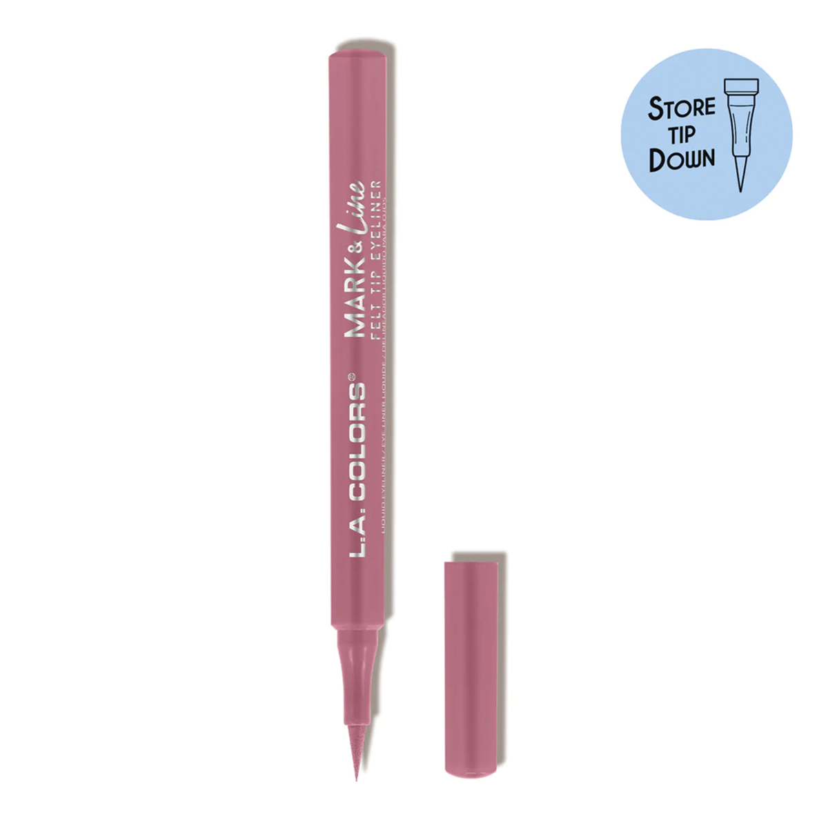 Mark & Line Felt Tip Eyeliner Pink - LA Colors - Nuestro Secreto