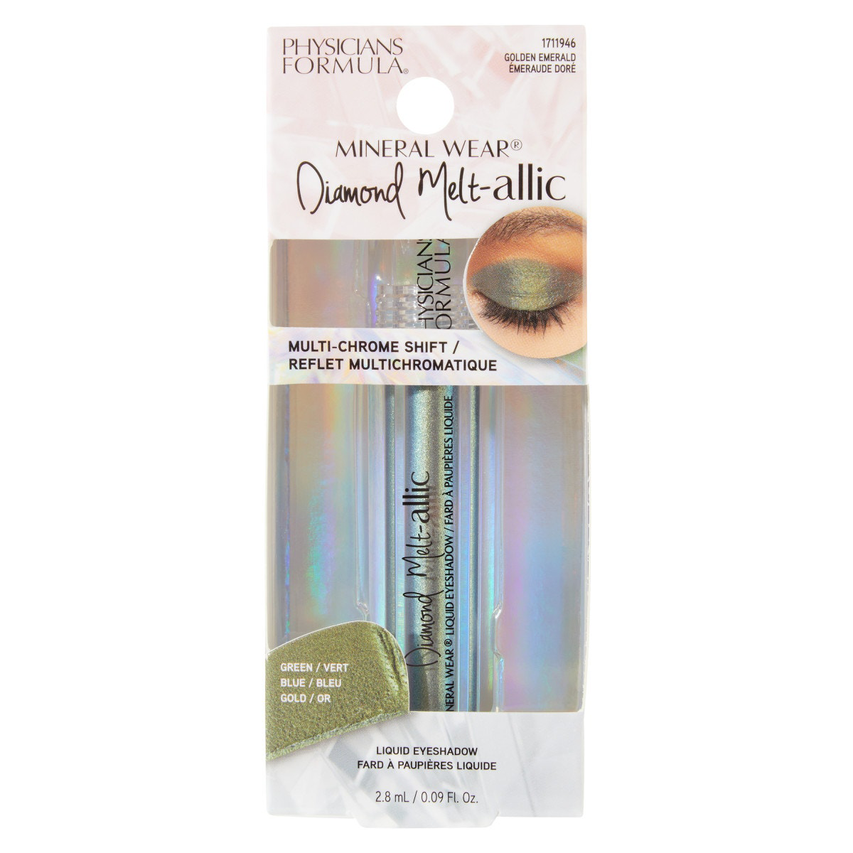 Mineral Wear Diamond Meltallic Liquid Eyeshadow / Golden Emerald 3