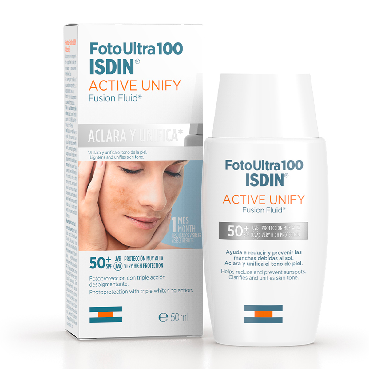 Foto Ultra 100 ISDIN Active Unify Fusion Fluid SPF 50+ 1