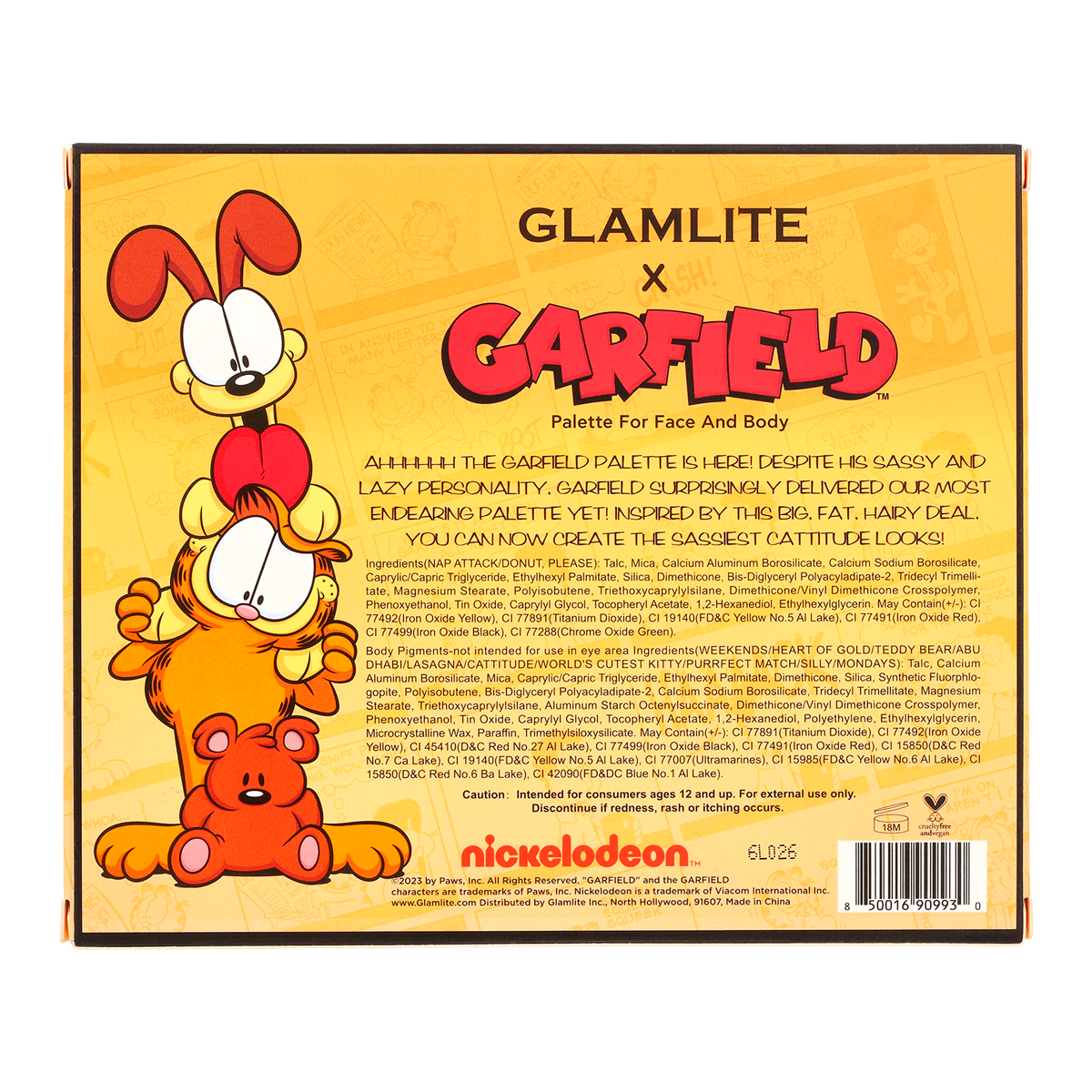 Garfield x Glamlite 12 Shadow Palette 5