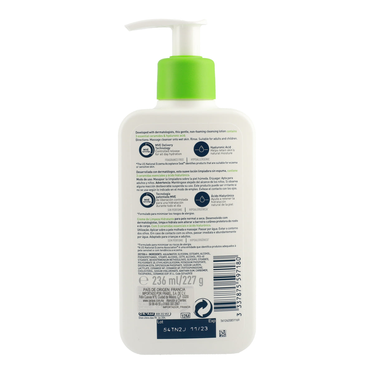 Limpiadora hidratante  / CeraVe 236 ml 2