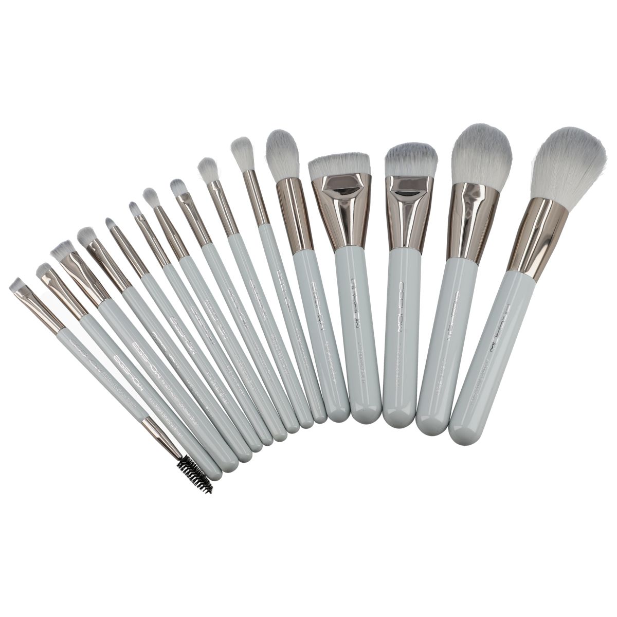 Jade Series Baby Blue Makeup Brush Kit 15 Pieces 1