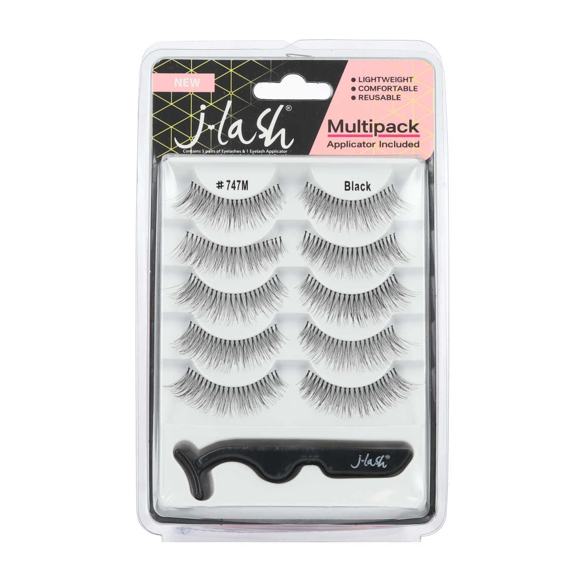 Multipack pestañas J-Lash #747M Black con aplicador 1