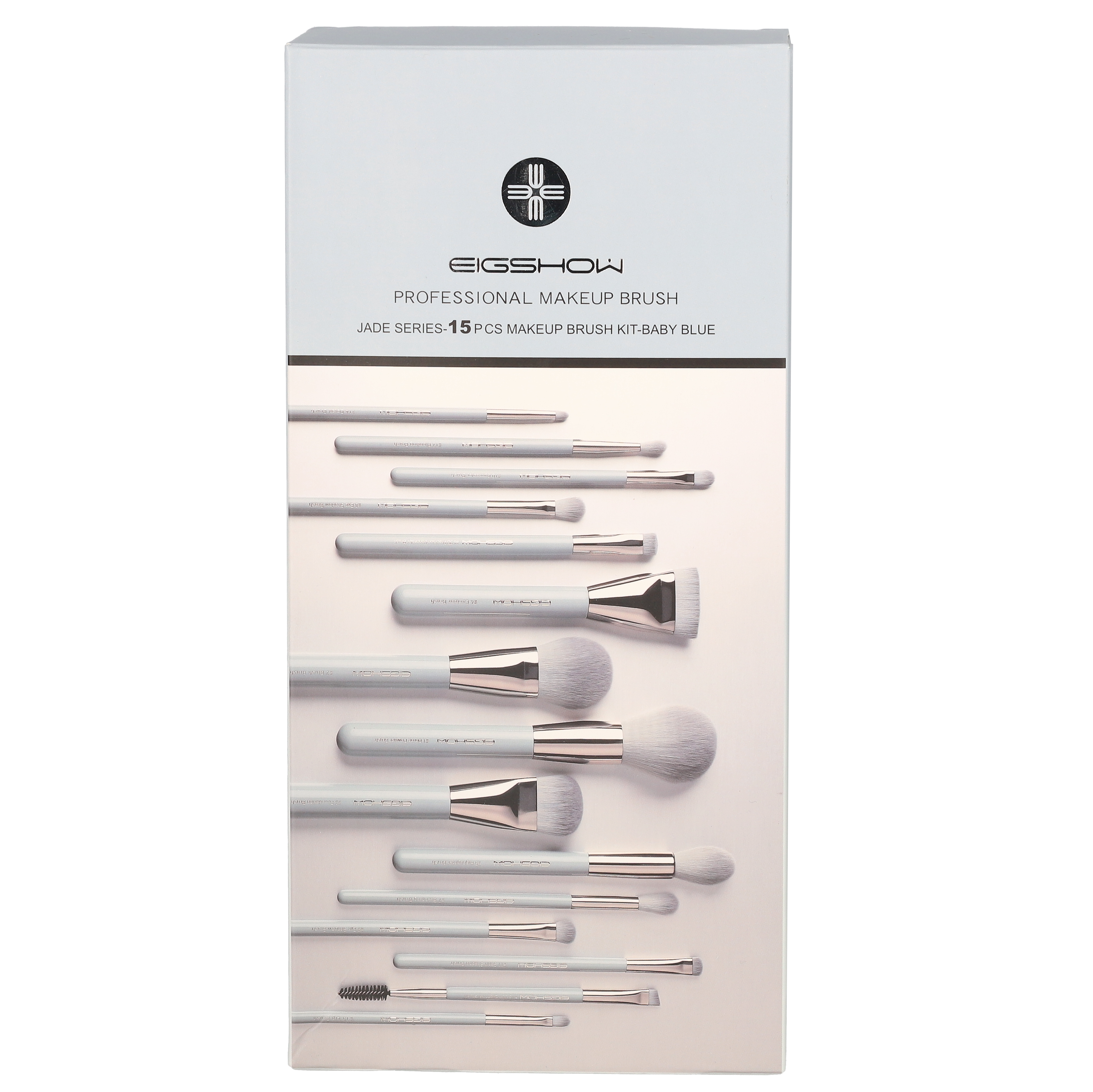 Jade Series Baby Blue Makeup Brush Kit 15 Pieces 5