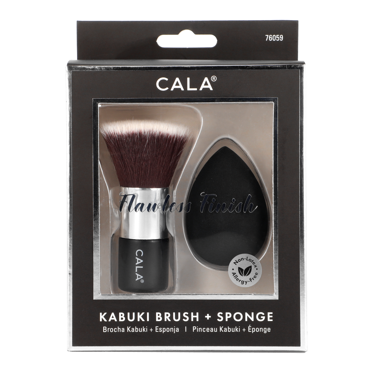 Black Kabuki Brush + Sponge 1