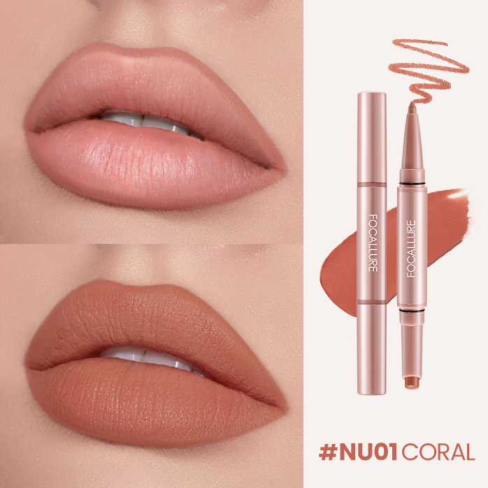 Dúo de Labial y Delineador 2-en-1 Focallure Fuller Sculpt 7