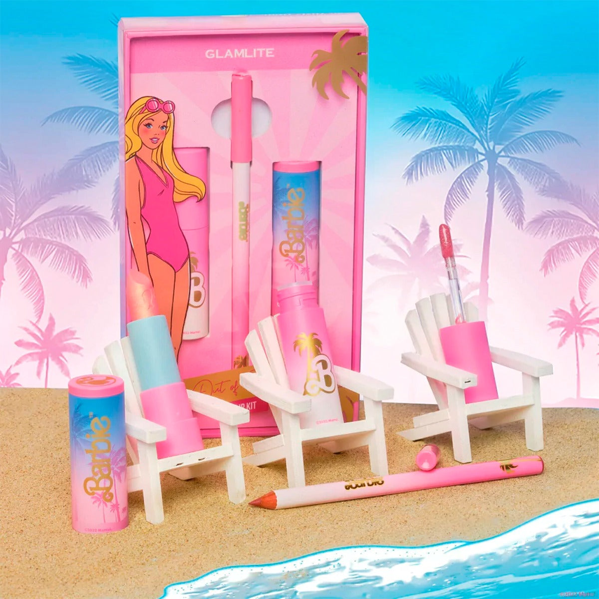 Barbie X Glamlite Out of Office Lip Kit 1
