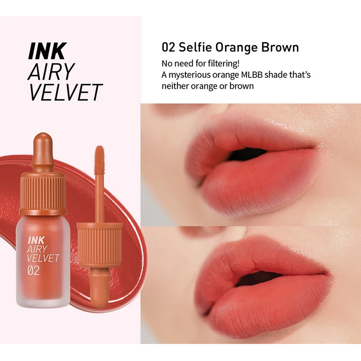 02 Selfie Orange Brown Ink Airy Velvet 4