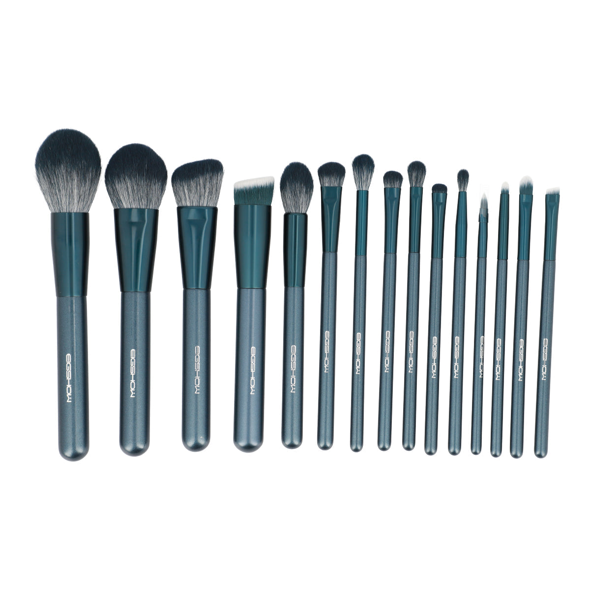 Jade Series Tourmaline Blue Makeup Brush Kit 15 Pcs 5