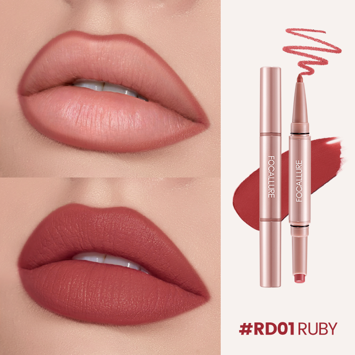 Dúo de Labial y Delineador 2-en-1 Focallure Fuller Sculpt 6
