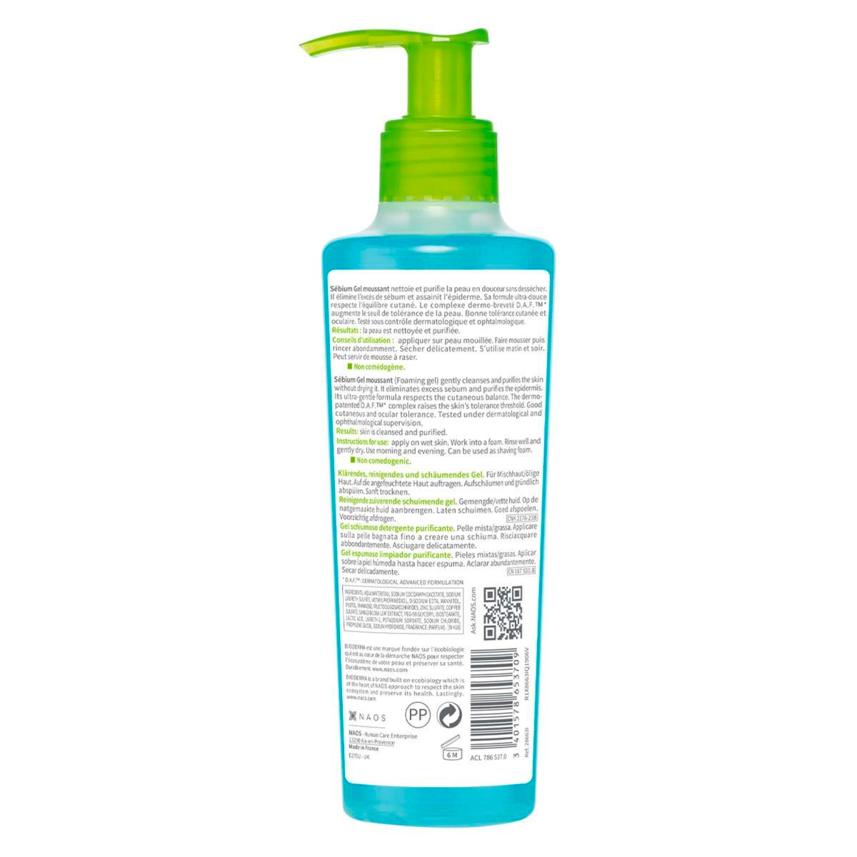 Sebium Gel Moussant 200 ml 2