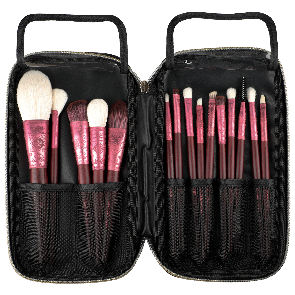 Splendid Series Red Flying Apsaras Makeup Brush Set 15 Pcs 3