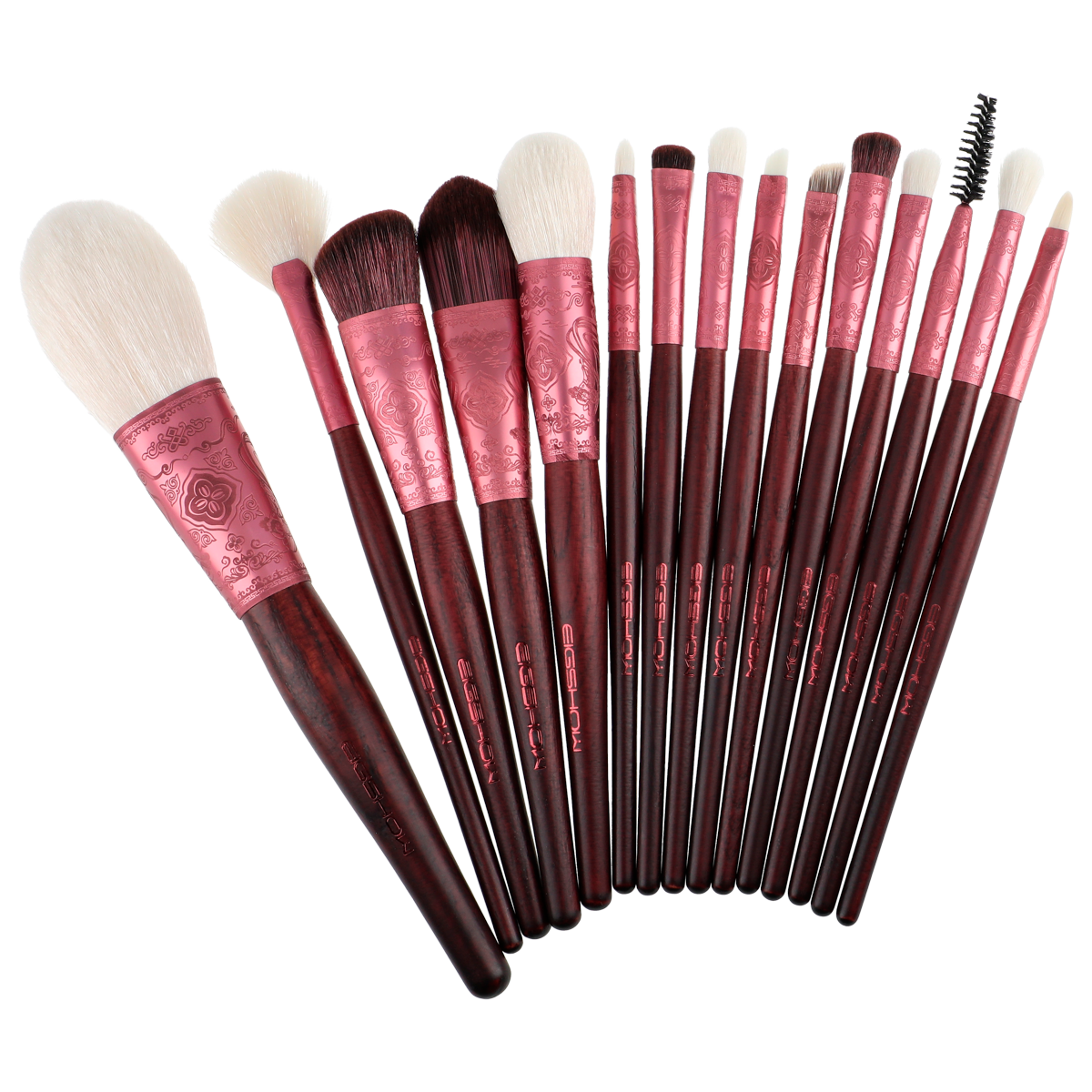 Splendid Series Red Flying Apsaras Makeup Brush Set 15 Pcs 1