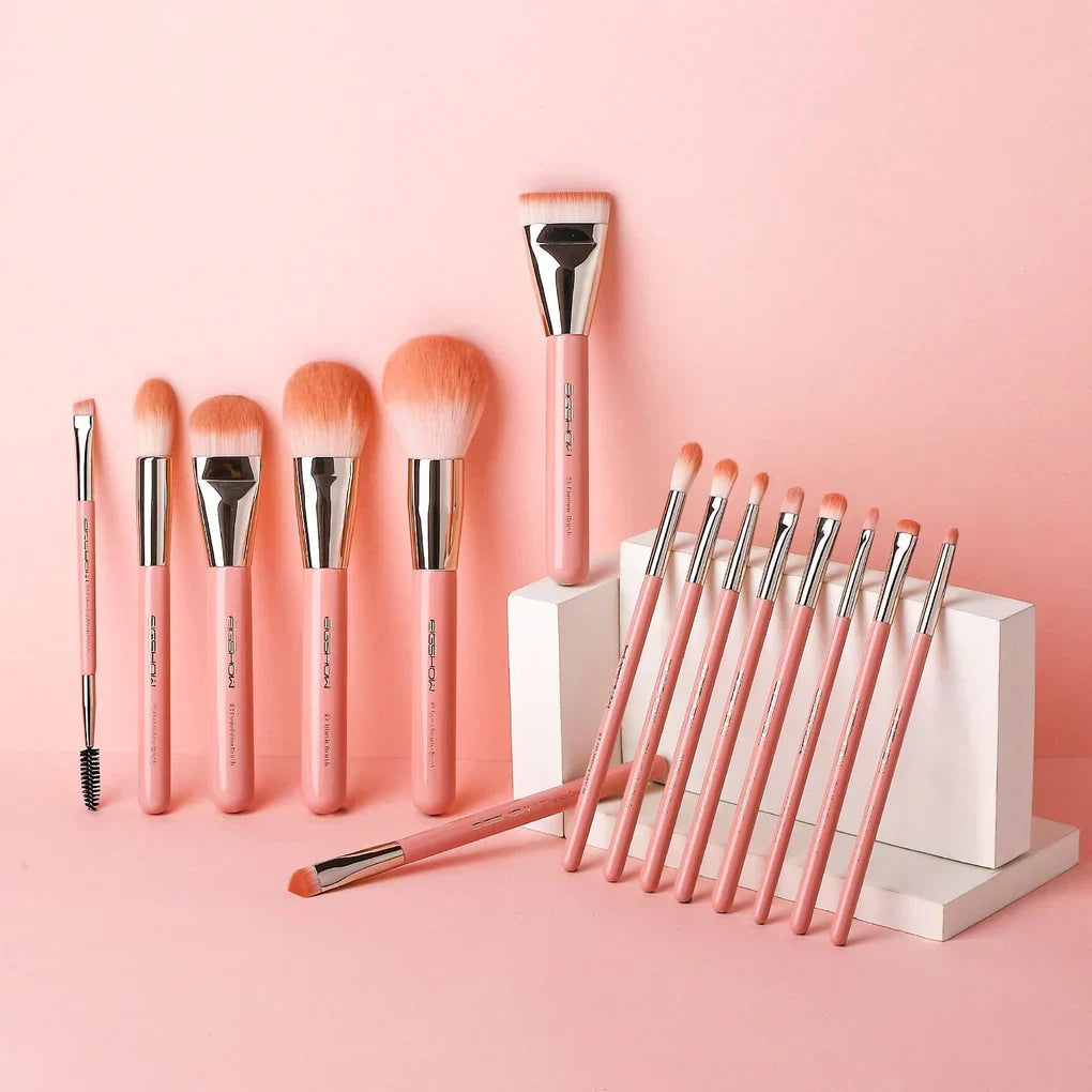 Jade Series Mistyrose Makeup Brush Kit 15 Pieces 1